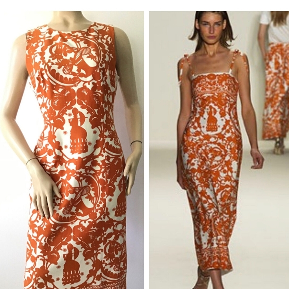 Carolina Herrera Runway Rustic Orange